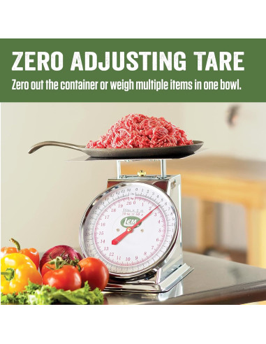 Escala de Acero Inoxidable LEM 20 kg, Dial 20 cm, 24x24 cm