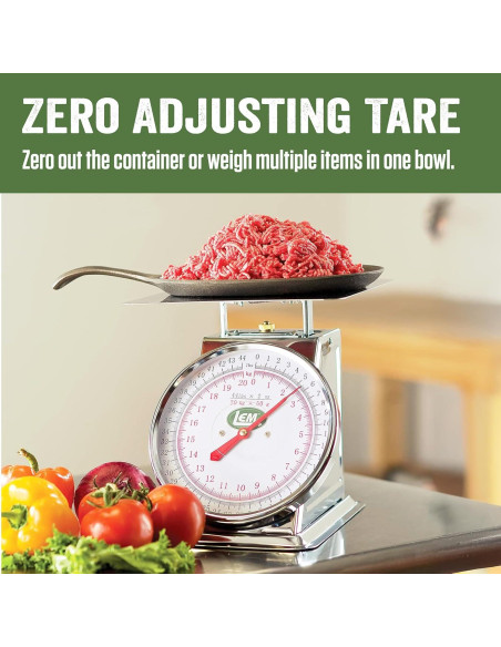 Escala de Acero Inoxidable LEM 20 kg, Dial 20 cm, 24x24 cm