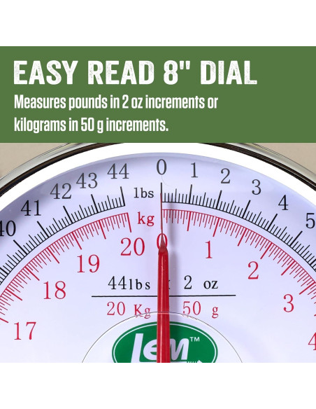 Escala de Acero Inoxidable LEM 20 kg, Dial 20 cm, 24x24 cm