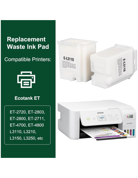 Almohadilla de Tinta Desechada 4 Piezas HEROMA para Epson