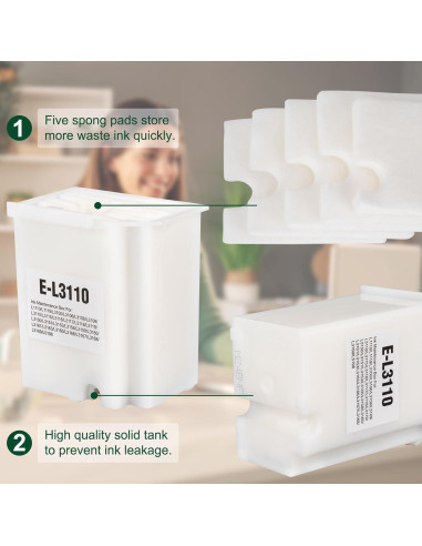 Almohadilla de Tinta Desechada 4 Piezas HEROMA para Epson