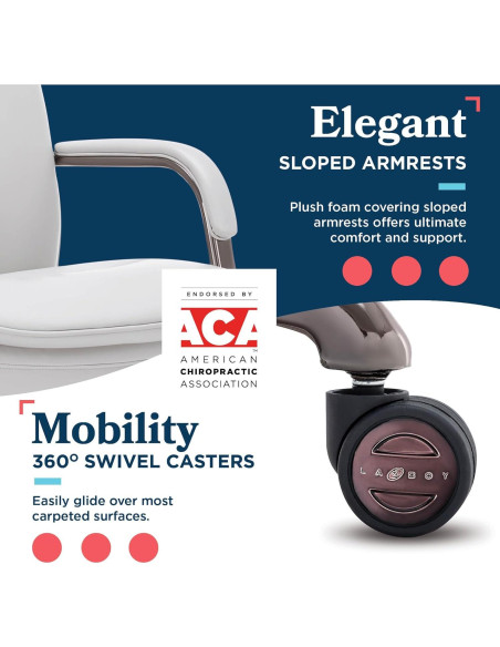 Silla de Oficina Ergonómica La-Z-Boy Opus Gris y Grafito