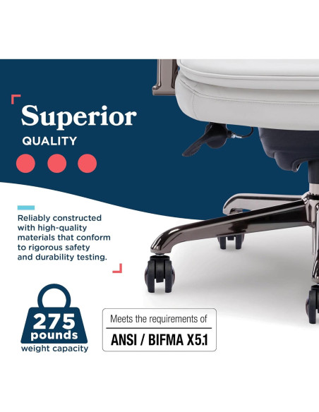 Silla de Oficina Ergonómica La-Z-Boy Opus Gris y Grafito