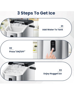 Fabricador de Hielo Nugget Antarctic Star Z5815NAS-SP-R8 15.88kg 2