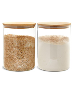 Contenedores de Almacenamiento Juvale - Vidrio Hermético 2.84L