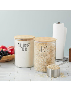 Contenedores de Almacenamiento Juvale - Vidrio Hermético 2.84L 2