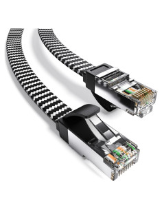 Cable Ethernet Trenzado Plano Cat8 Cyberguys 7.62m 40Gbps STP