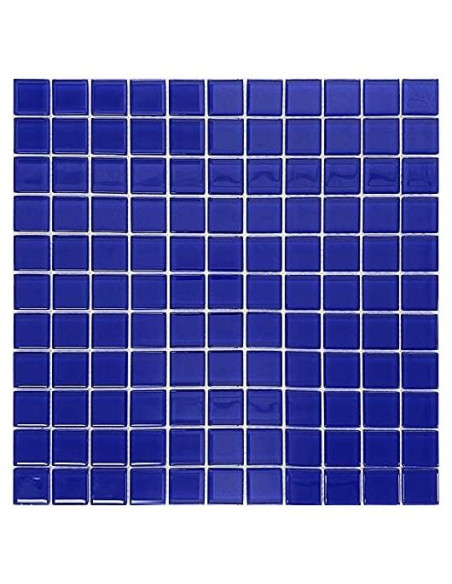 Azulejo de Mosaico de Vidrio Tile Club 0.90 m Azul Cobalto