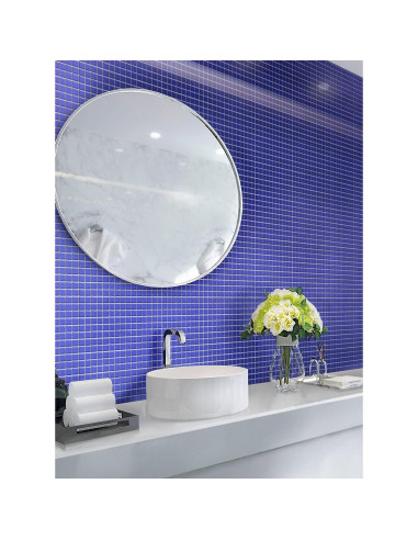 Azulejo de Mosaico de Vidrio Tile Club 0.90 m Azul Cobalto