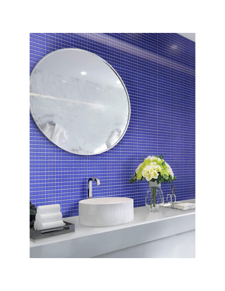 Azulejo de Mosaico de Vidrio Tile Club 0.90 m Azul Cobalto