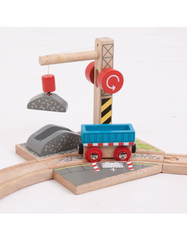 Grúa de Grava Bigjigs para Juego de Tren - 15.5 cm