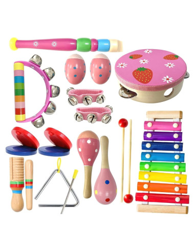 Set de Instrumentos Musicales de Madera CREPRO para Niños 3+