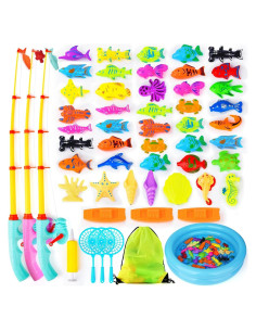 Juego de Pesca Magnético FIVEDAOGANG 45 Piezas para Niños