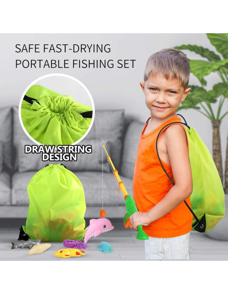 Juego de Pesca Magnético FIVEDAOGANG 45 Piezas para Niños