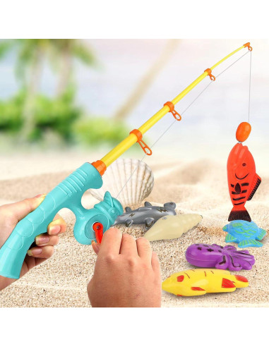 Juego de Pesca Magnético FIVEDAOGANG 45 Piezas para Niños