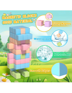 30 Cubos Magnéticos Macaron Xinzhoushihui - Juguetes STEM 2.5 cm 2