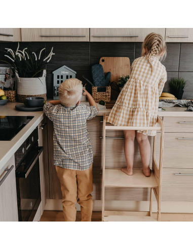 Torre Montessori Sweet Home From Wood Ajustable para Niños