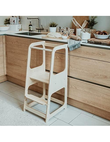 Torre Montessori Sweet Home From Wood Ajustable para Niños