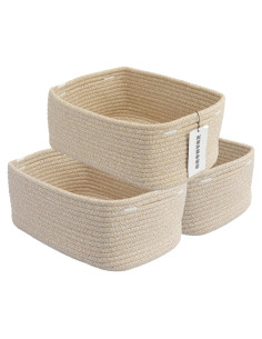 Cestas de Almacenamiento Tejidas XUANGUO 30x20x12 cm - 3 Piezas