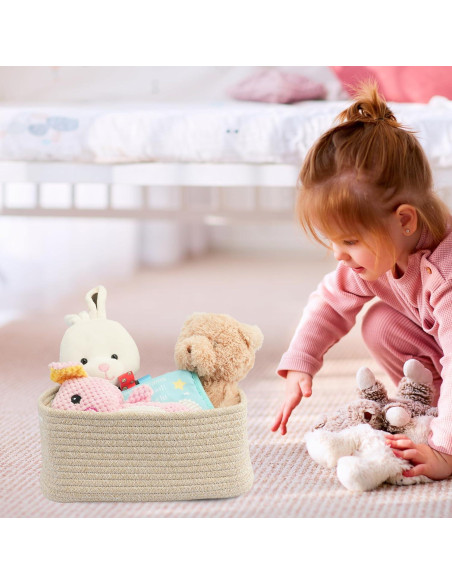 Cestas de Almacenamiento Tejidas XUANGUO 30x20x12 cm - 3 Piezas