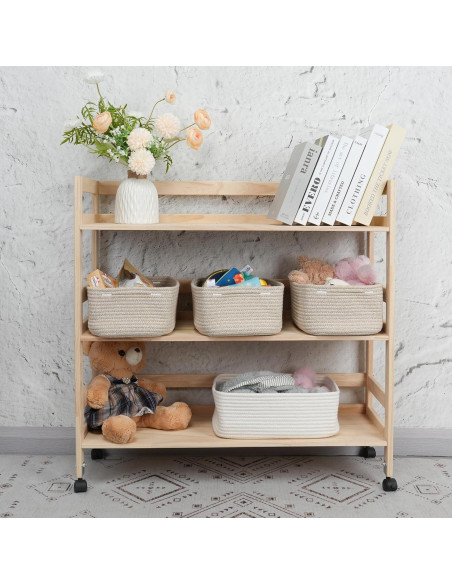 Cestas de Almacenamiento Tejidas XUANGUO 30x20x12 cm - 3 Piezas