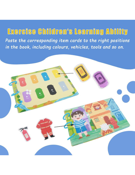 Libro Ocupado Montessori AOYITIDU 10 Páginas Actividades 3+ Años