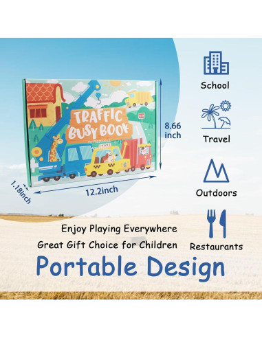 Libro Ocupado Montessori AOYITIDU 10 Páginas Actividades 3+ Años