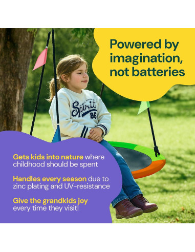 Columpio de Plato PLAYVIBE 101.6 cm Multicolor 200 kg