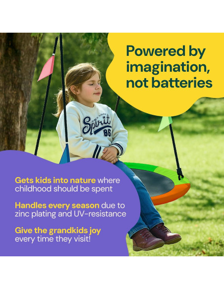 Columpio de Plato PLAYVIBE 101.6 cm Multicolor 200 kg