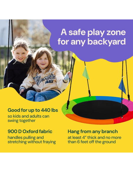 Columpio de Plato PLAYVIBE 101.6 cm Multicolor 200 kg