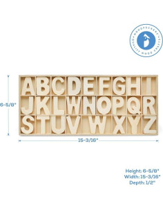 Bandeja de Letras de Madera ABC Woodpeckers 104 Piezas 2