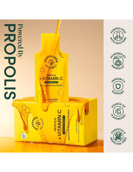 Vitamina C Liposomal Beekeeper's Naturals 1000mg 12 Paquetes