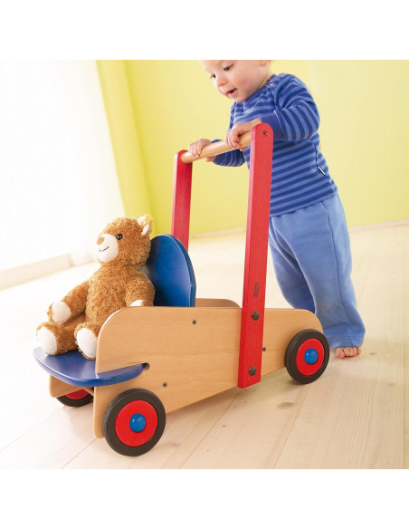 Carrito Andador de Madera HABA 1646 para Bebés 10 meses a 3 años