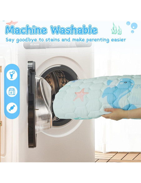 Alfombra de Juego Acolchada Deeteck 180x150 cm Verde Oceánico