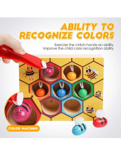 Juego de Motricidad Fina Kizh - Abejas y Colmena Educativo 2