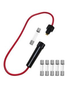 Soporte de Fusible Inline Zutisay con 5 Fusibles de 1A 6x30mm