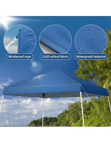 Carpa Plegable Impermeable Gearvato 3x3m Azul para Eventos
