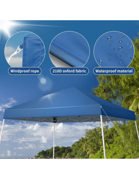 Carpa Plegable Impermeable Gearvato 3x3m Azul para Eventos