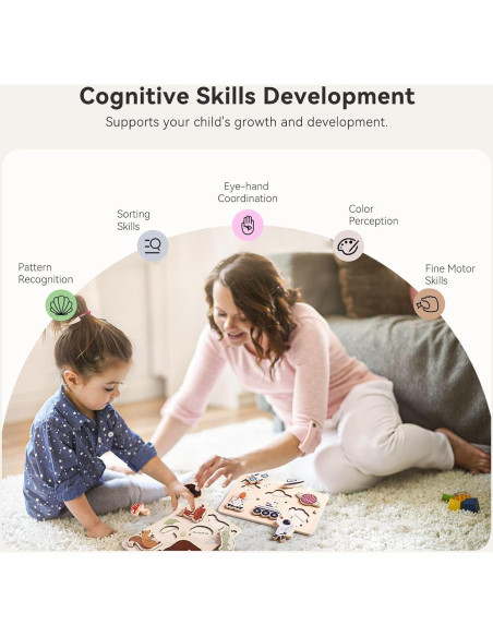 Rompecabezas de Madera Chunky 3 Paquetes Océano y Espacio