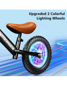 Bicicleta de Equilibrio M SANMERSEN 12" Ajustable Niños 2-5 Años 2