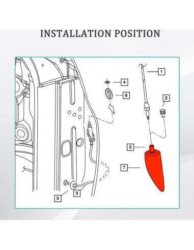 Base de Antena Unikpas Compatible Dodge Ram 2002-2010