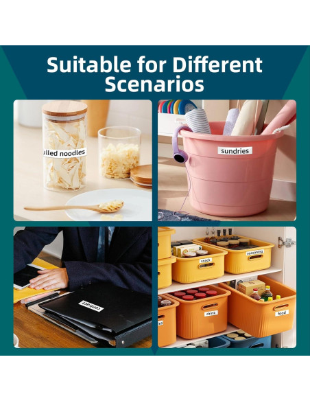 Cinta de Etiqueta Laminada LFPERT 12mm Blanca - Paquete de 4