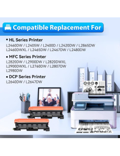 Tóner ZIPRINT TN830XL 2 Paquete Compatible para Brother 2