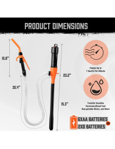 Bomba de Transferencia Eléctrica HORUSDY 2.2 GPM Portátil 2