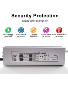 Fuente de Alimentación LED NISICO 24V 60W IP67 Ultra Delgado 2