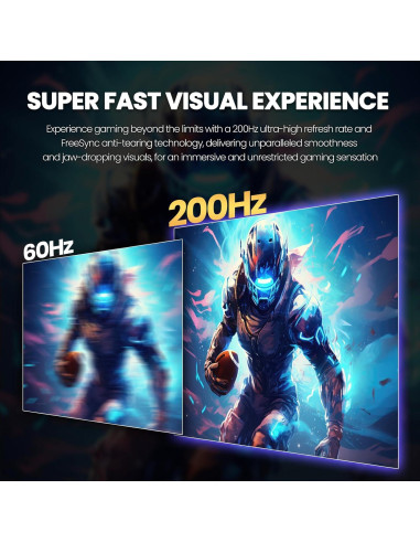 Monitor Curvo CRUA 32" FHD 200Hz VA 1800R HDMI DP Negro