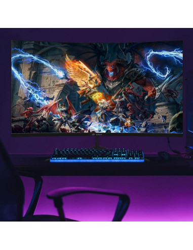 Monitor Curvo CRUA 32" FHD 200Hz VA 1800R HDMI DP Negro