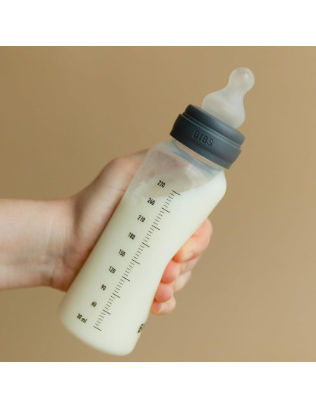 Biberón Anticólico BIBS 270 ml Silicona Libre BPA Marfil