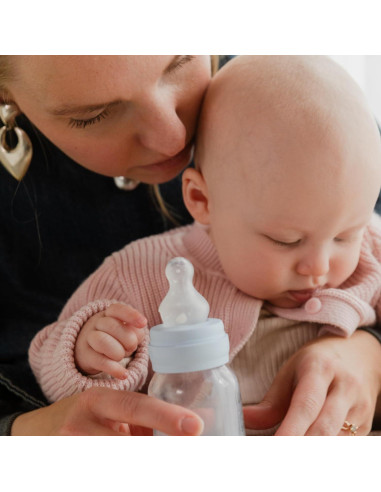 Biberón Anticólico BIBS 270 ml Silicona Libre BPA Marfil