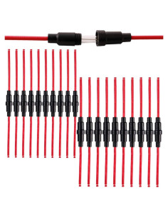 Conjunto Porta Fusibles AGC FULARR 20Pcs 32V 20A 16 AWG